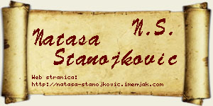 Nataša Stanojković vizit kartica